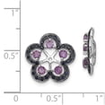 thumbnail image 2 of Diamond2Deal 925 Sterling Silver Rhodium Amethyst and Black Sapphire Earrings Jackets for Women, 2 of 4
