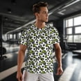 thumbnail image 3 of Wukai Soccer and Football Print Men's Short-Sleeved Mesh T-Shirt,Quick-Dry Short Sleeve Workout T-Shirt-Medium, 3 of 8