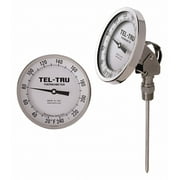 Tel-Tru Analog Dial Thermometer,Stem 18" L AA575R-1867