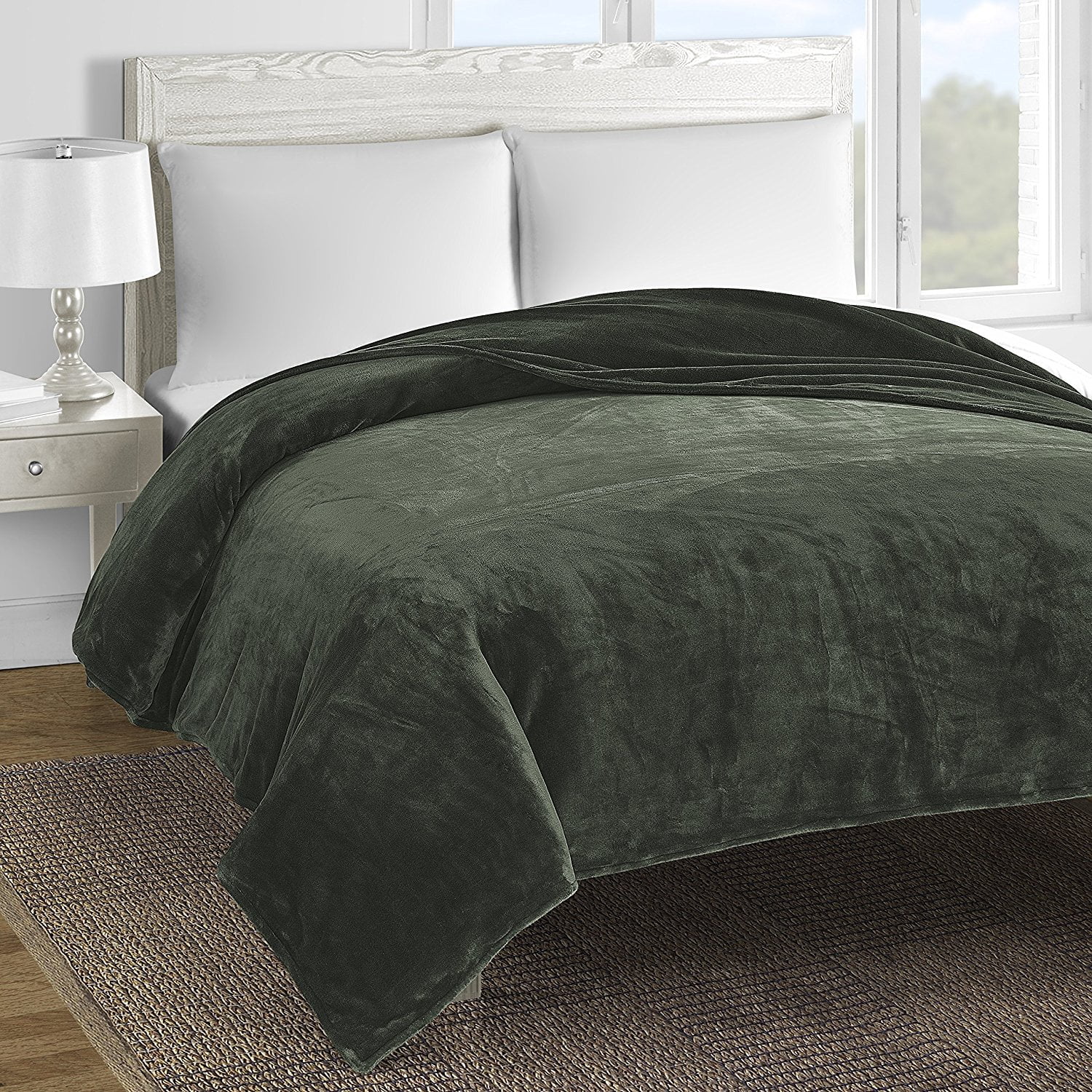 Staniey Collection Double Layers Soft and Cozy Fleece Bed Blanket
