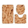thumbnail image 2 of Bathroom Super Absorbent Floor Mat Three Piece Bathroom Non-slip Mat U-shaped Floor Mat Toilet Seat Mat, 2 of 6