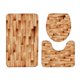 thumbnail image 3 of Juego de alfombras de baño de 3 piezas | Alfombrilla superabsorbente Alfombrilla de inodoro antideslizante en forma de U y alfombrilla de asiento | Poliéster suave | Secado rápido | Estilo moderno, 3 of 7