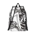 thumbnail image 3 of Naloa Skeleton Book Lover Print Durable Canvas College Rucksack,Laptop Excursion Backpack,Travel Notebook School Backpack,Bookbag For Men Women, 3 of 5