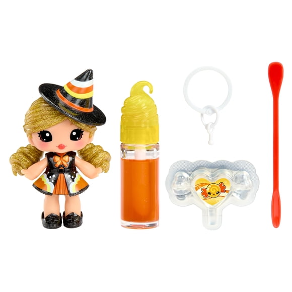 Yummiland Halloween Lip Gloss Doll - Cassie Treats Includes DIY Lip Gloss + Keychain, Cosmetic Play, Seasonal Halloween Collectible, Ages 4+