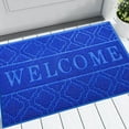 thumbnail image 6 of Premium 3D Embossed Welcome Doormat 23.6x15.7 Inch Non-Slip PVC Entryway Rug,Heavy Duty Scrape-Proof Indoor Outdoor Mat,Easy Clean Diamond Pattern Floor Mat for Home Entrance Door, 6 of 6