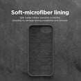 thumbnail image 3 of Liquid Silicone Soft Microfiber Case for iPhone 16e with Tempered Glass Screen Protector - Black, 3 of 6