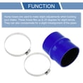 thumbnail image 4 of Unique Bargains 1 Set 102mm/4.02" ID 127mm Length Black Blue Silicone Hose with Clamps Hump Hose Universal, 4 of 7