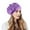 Purple, variant on beishanbush Baseball Caps Womens Casual Solid Flowers Head Hat Cap Headwear Turban Cap Slouchy Headwear Yellow
