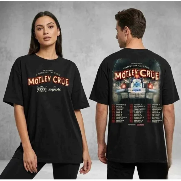 Motley Crue The Return Of The Carnival Of Sins North American Tour 2026 T-Shirt