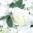 6 PCS Artificial Flower Wall Panel White Hydrangea Rose Wedding