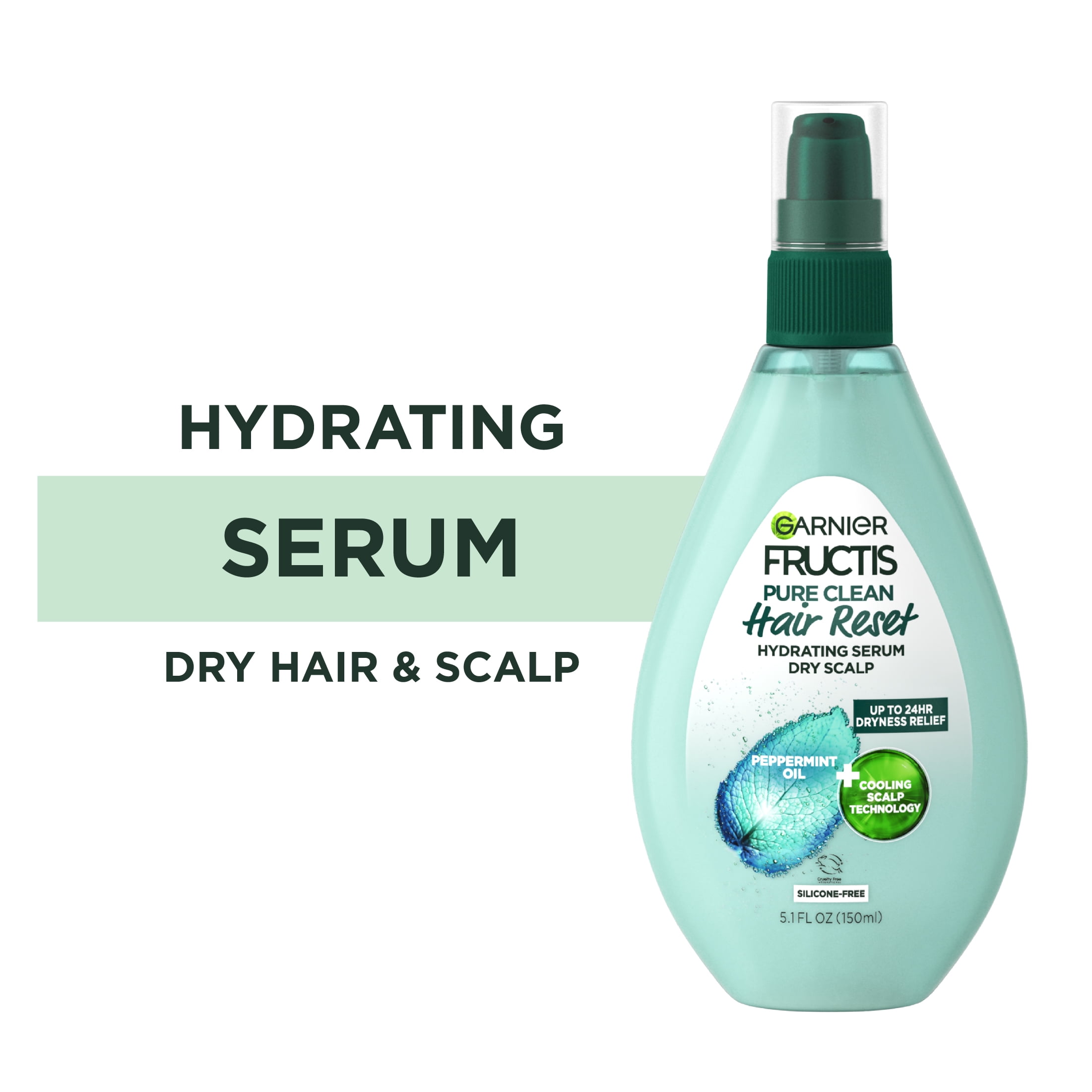 Garnier Fructis Pure Clean Hair Reset Anti-Dryness Serum, Dry Scalp,   fl oz 