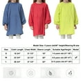 thumbnail image 2 of Toptie Kids Art Smock Waterproof Nylon Toddler Artist Painting Aprons with Front Pocket & Long Sleeve for Boys and Girls-White-S, 2 of 5