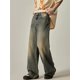 thumbnail image 4 of Pantalones vaqueros azules Vintage para hombre, ropa de primavera y otoño, Pantalones rectos Y2K, pantalones sueltos con bolsillos y botones, nuevos agujeros, A030, 4 of 6