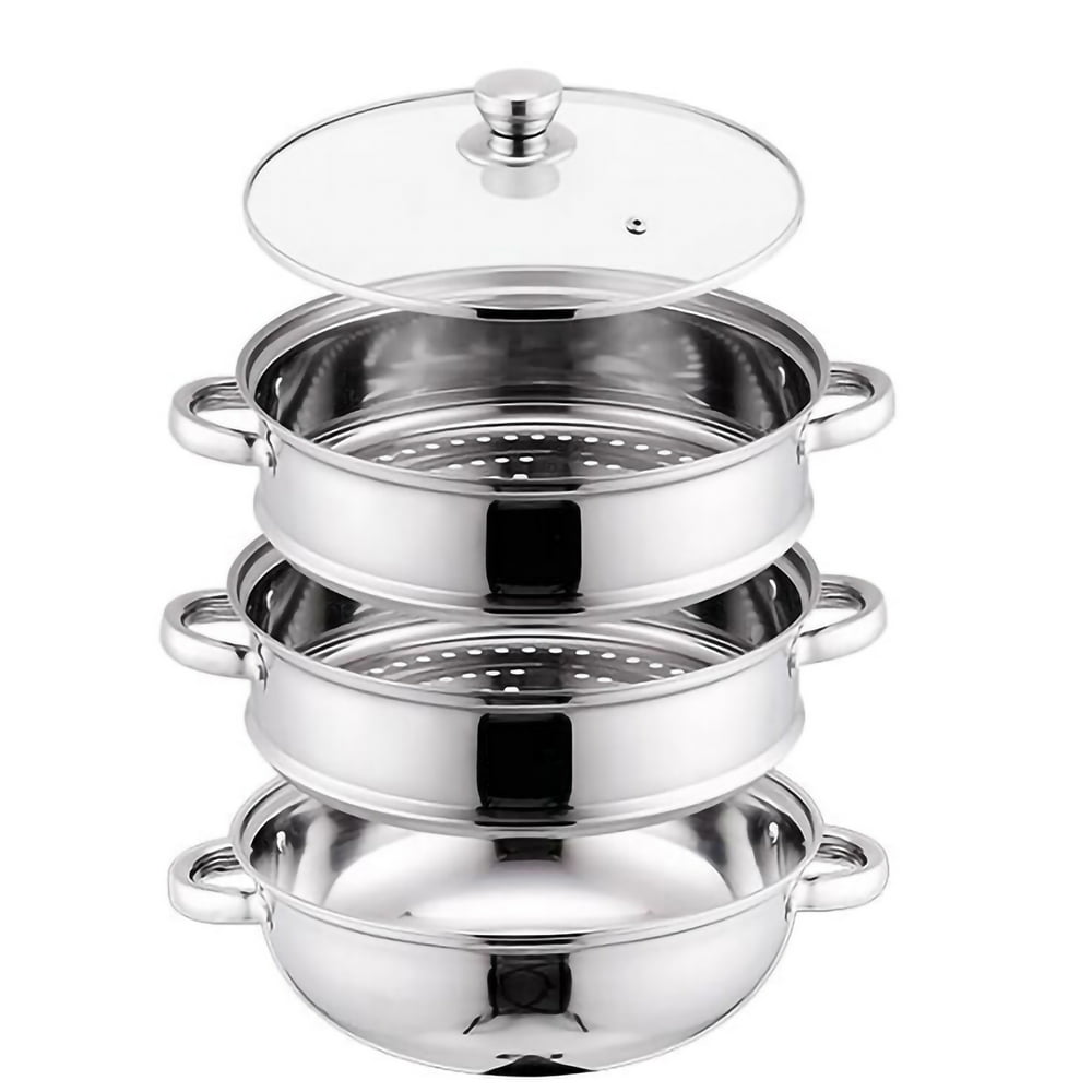 NK Stainless Steel 3-Tier/Layer Steamer cooking pot, Rice cooker ...