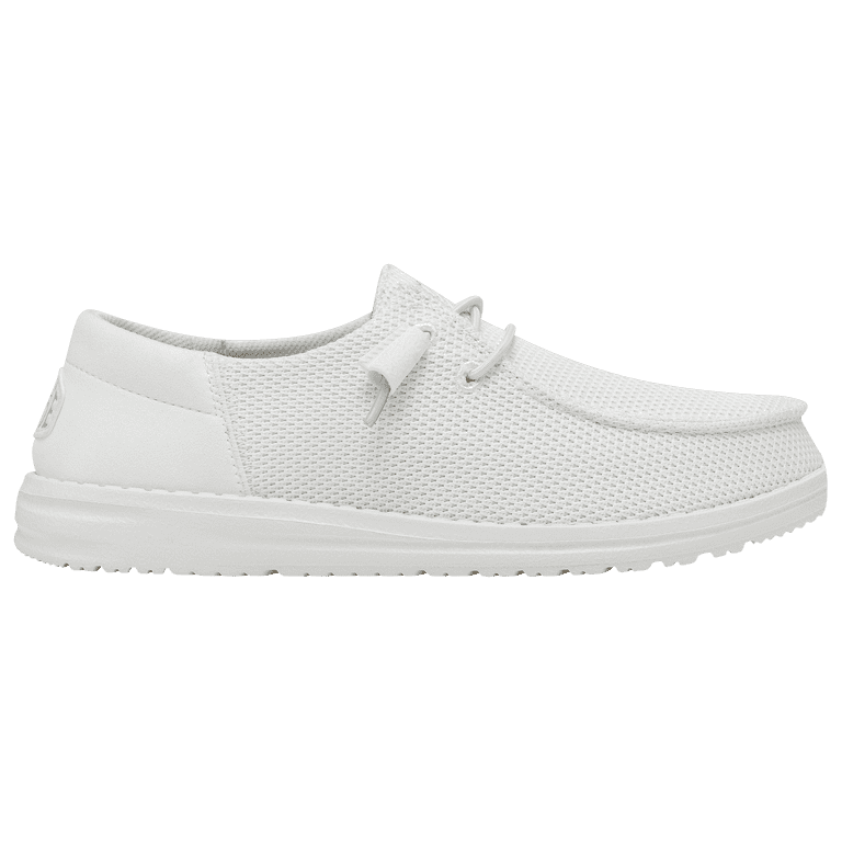 【美品】WWW_SAKENODAI WHAT WE WANT Hey Dude Wendy Funk Mono 40065-100 Women's 8 White Slip-On Casual