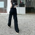 thumbnail image 4 of Outfmvch Cargo Pants Vintage Pants Wide Leg Pants Woman Wide Leg Sweatpants Women Travel Pants Baggy Jeans Black L, 4 of 5