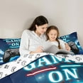 thumbnail image 5 of Manfei Boys Cartoon Gamepad Full Size Comforter Sets, Game Over Bedding Comforter Set, Game Console Lover Reversible Bedding Sets, Breathable Home Decor, 3pcs, 5 of 8