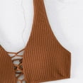 thumbnail image 2 of Aayomet Womens Bikini High Waisted Swimsuits Two Piece Bathing Suits Tummy Control Swimwear,Brown XL, 2 of 4