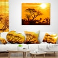 thumbnail image 3 of Designart Orange Glow of African Sunset - Landscape Printed Throw Pillow - 18x18, 3 of 4