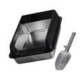 thumbnail image 2 of Yiran Medium Size Stainless Steel Semi Enclosed Cat Litter Box, Black, 2 of 9