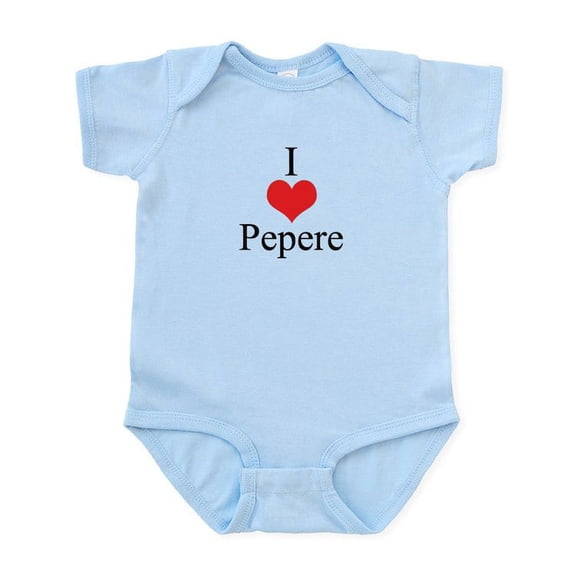 CafePress - I Love (Heart) Pepere Infant Bodysuit - Baby Light Bodysuit, Size Newborn - 24 Months