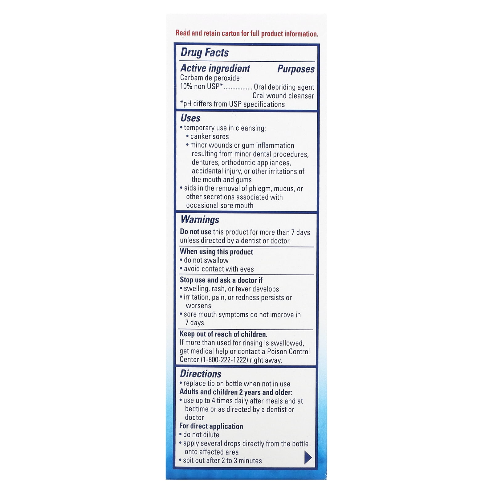 Gly-Oxide Liquid Antiseptic Oral Cleanser, 2 Fl. Oz.