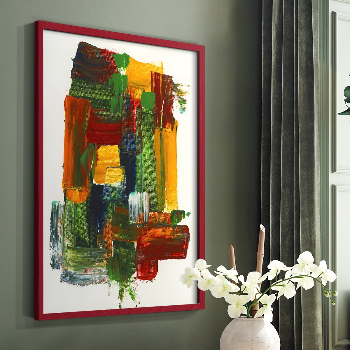 Abstract II in Paper Solid Wood 8 x 10 Framed Print