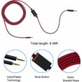 thumbnail image 3 of LinenLoon 2.0M Replacement Audio Cable Compatible with Astro A40 A40TR Gaming Headset. Inline Mute Wire and No Volume Control Cord (Nylone Cord. Red/Black), 3 of 5