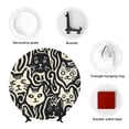 thumbnail image 4 of Honeii Abstract Cat Faces Pattern Print Elegant Bone China Decorative Plate, Porcelain Plate,Art Crafts,Ceramic Ornaments for Home Office Wall Decor-7in, 4 of 6