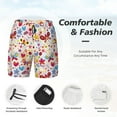 thumbnail image 4 of Kdxio Cute Butterfly Flowers Print Men's Swim Trunks with Compression Liner 7 Inch Inseam Quick Dry Swim Shorts, 4 of 7