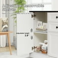thumbnail image 6 of Magic Union 58" Farmhouse Sideboard Buffet Cabinet, Coffee Bar Cabinet with 2 Large Drawers & 4 Grooved Barn Doors, Wood Storage Cabinets for Dinning Room, Kitchen, Living Room, White, 6 of 8