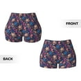 thumbnail image 3 of Sikiie Skull starry sky flower Print Workout Shorts Women Scrunch Butt Gym Shorts Seamless High Waist Tummy Control Yoga Biker Athletic Shorts, 3 of 5