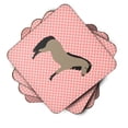 thumbnail image 2 of Carolines Treasures BB7910FC Welsh Pony Horse Pink Check Foam Coaster, Set of 4, 2 of 3