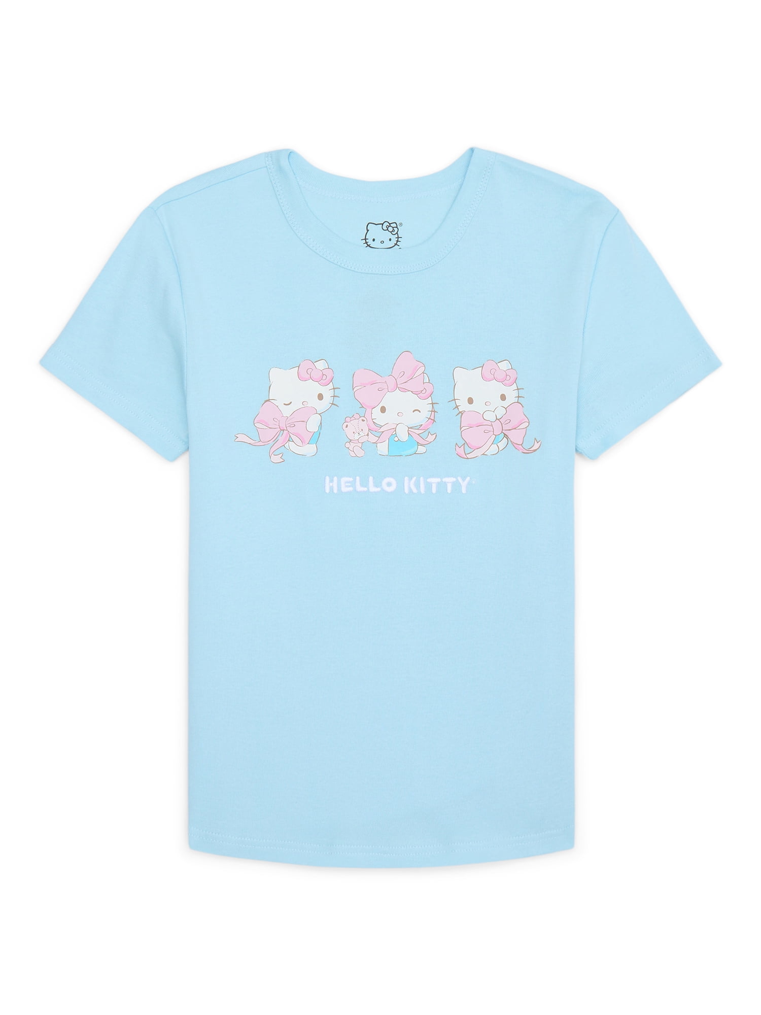 トップス kitty Hello Kitty Women's Cotton Graphic Skimmer Tee with