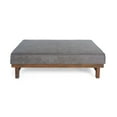 thumbnail image 3 of Noble House Large Square Faux Leather Ottoman Coffee Table with Plush Cushion Top,Upholstered Design,Grey, 3 of 7