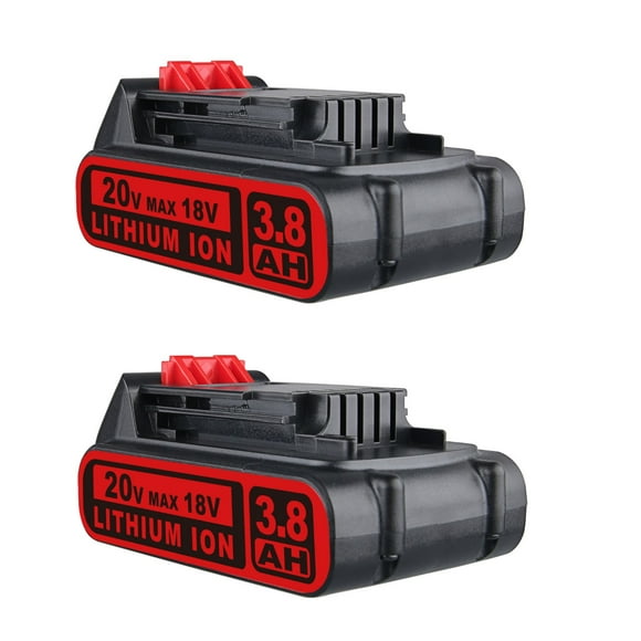 2Pack For Black & Decker 20V Lithium MAX Battery 20 Volt Li-Ion LBXR20 LBXR2020 3.8Ah