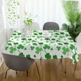 thumbnail image 6 of Coolnut St. Patrick's Day Clover Rectangle Tablecloth, Waterproof Washable Polyester Table Cover for Kitchen Dinner Party, 60 x 120 Inch House Decor, 6 of 7