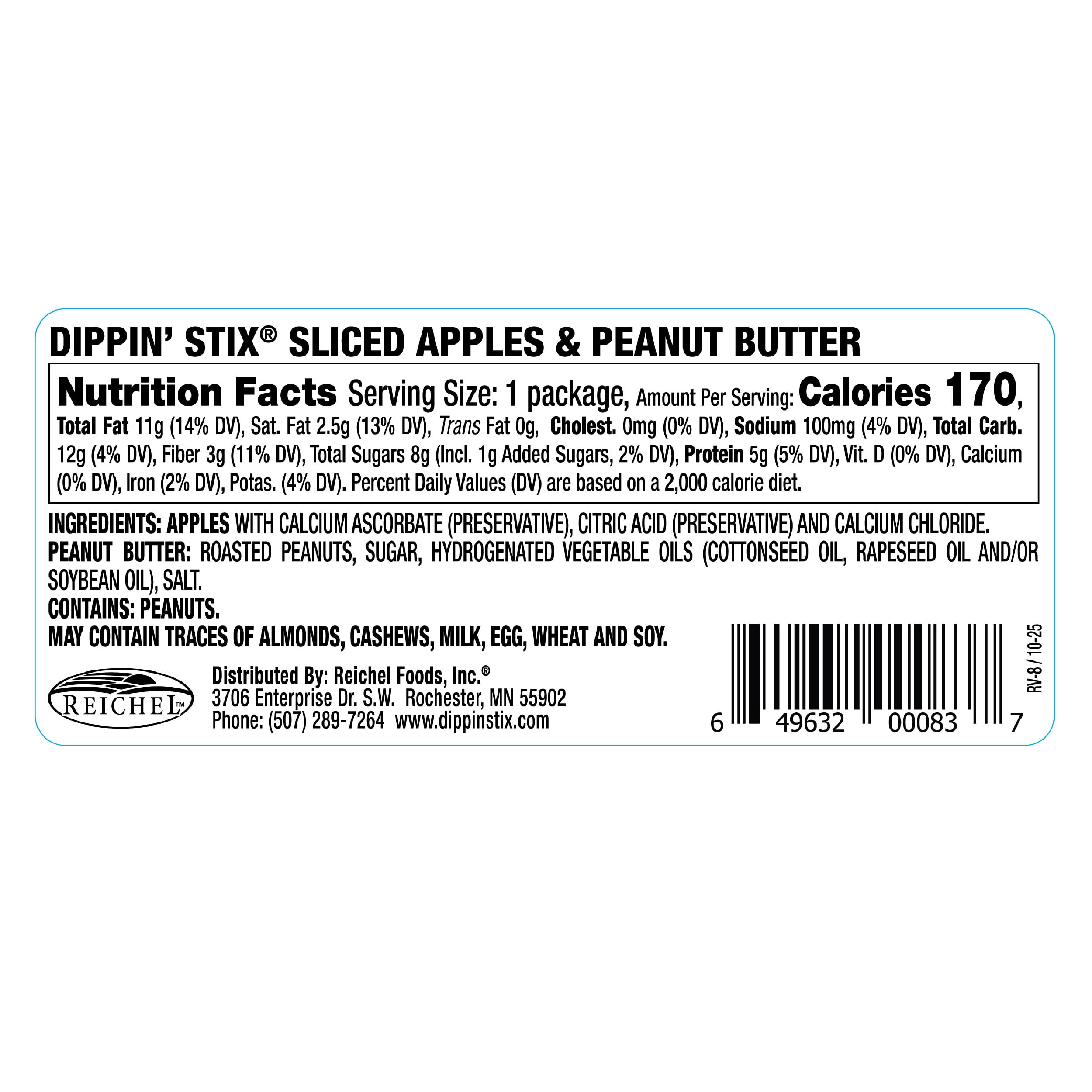 Dippin’ Stix Sliced Apples & Peanut Butter, 2.75oz