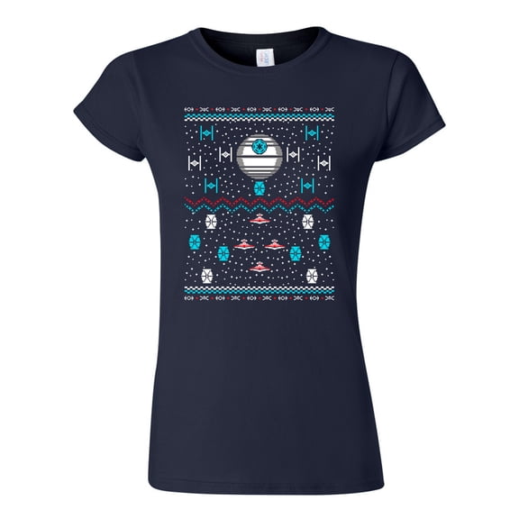 Junior Star Ship Ugly Christmas Comic Space TV Movie Parody Funny DT T-Shirt Tee