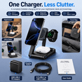 thumbnail image 2 of NIUTA® Wireless Charging Station for Apple Devices, 3 in 1 Foldable Magnetic Wireless Charger Stand for iPhone 16/15/14/13/12, Apple Watch and AirPods, Up to 15W with 20W USB-C Adapter, 2 of 7