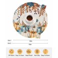 thumbnail image 6 of 13 Inch Round Placemats Set of 6, Orange Blue Fall Non Slip Heat Insulation PP Table Mats, Thanksgiving Pumpkins Harvest Botanical Rustic Washable Place Mats for Kitchen Dining Party Table Decor, 6 of 7