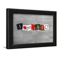 thumbnail image 1 of Music, Sign Series for Music, Singing, Concerts and Bands, Framed Art Print Wall Art by EdSamuel Sold by Art.Com, 1 of 5