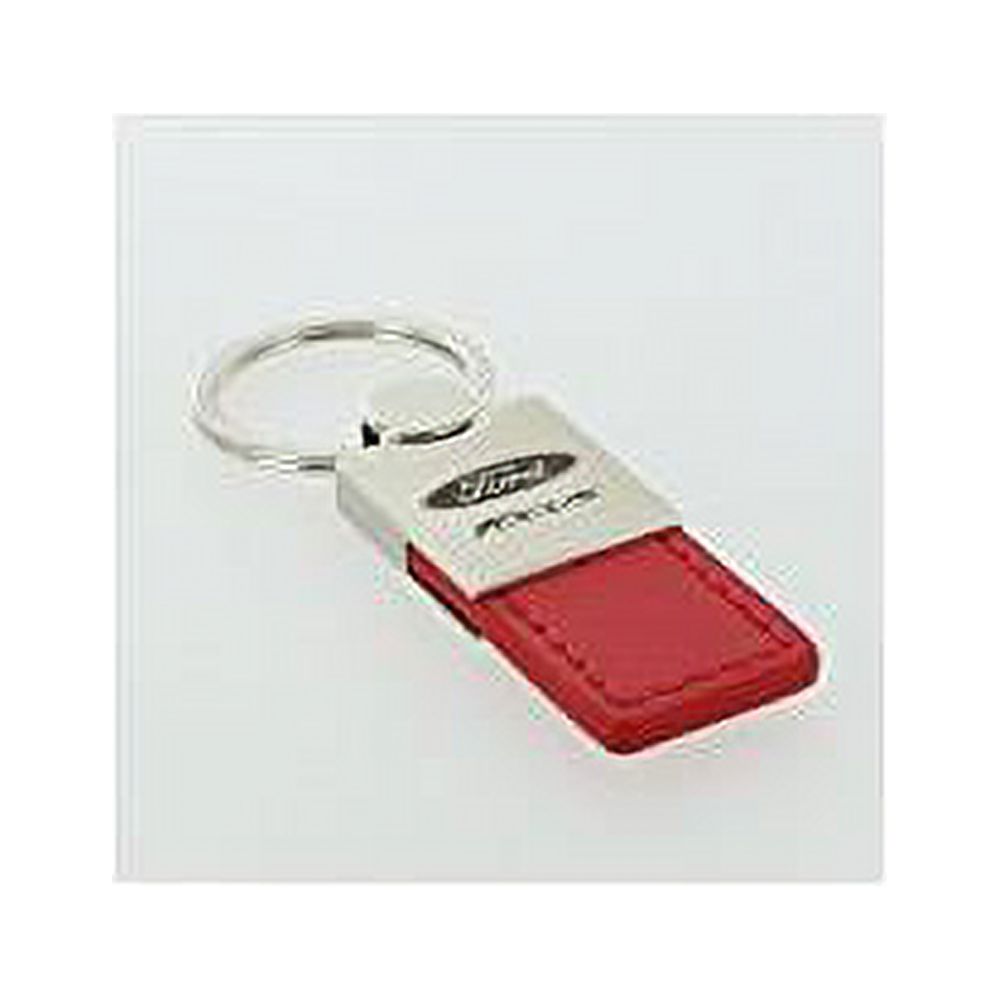 Ford Focus Keychain & Keyring - Duo Premium Red Leather