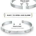 thumbnail image 3 of 18K Gold Plated Love Friendship Bracelet with Cubic Zirconia Stones Bangle Cuff Best Gifts with Crystal for Mother's Day Valentine's Day Wedding Couples and Birthdays, 3 of 6