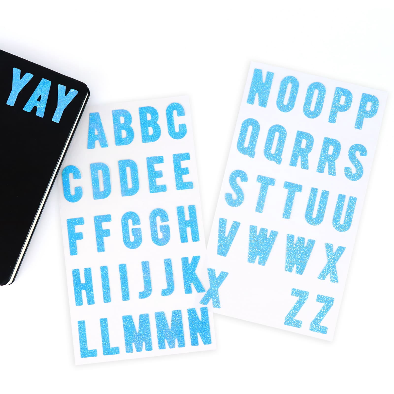 Recollections Iridescent Blue Alphabet Stickers, 12 Pack