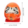 thumbnail image 3 of 5pcs Japanese Style Daruma Statue Ceramic Daruma Figure Decoration for Car Home Office Restaurant, 3 of 9