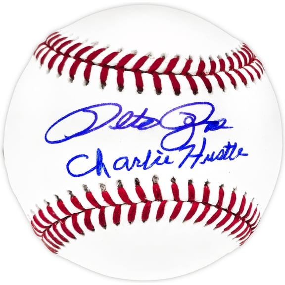 Pete Rose Autographed Official MLB Baseball Cincinnati Reds "Charlie Hustle" Beckett BAS Witness 237564