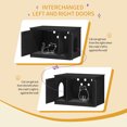 thumbnail image 6 of Cat Litter Box Enclosure, hidden washroom, dividers, reversible entrance, indoor, Black, 6 of 10