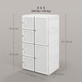 thumbnail image 3 of HOMCOM Garde-Robe Portative avec Compartiments en Cubes, Tringle et Portes, 3 of 10