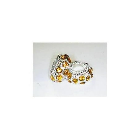 - Topaz Rhinestone Crystal Spacer Bead Charm